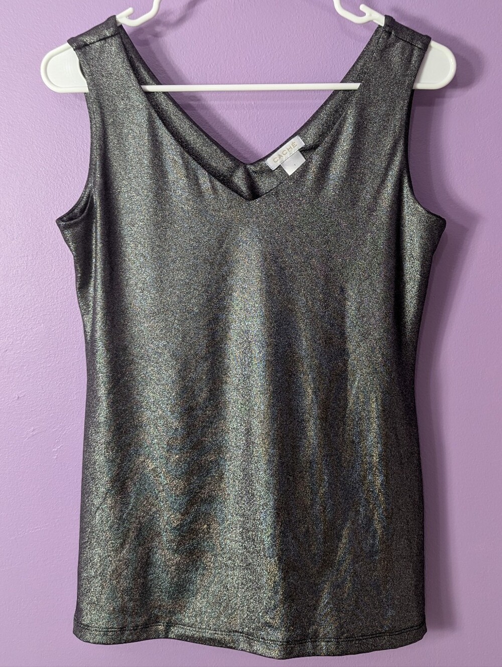 Vintage Cache Y2K Sleeveless Sparkle Tank Top Women's Small